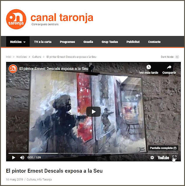 EXPOSICIO-PINTURA-TV-CANAL TARONJA-VIDEO-SEU-MANRESA-ART-ARTISTA-PINTOR-ERNEST DESCALS