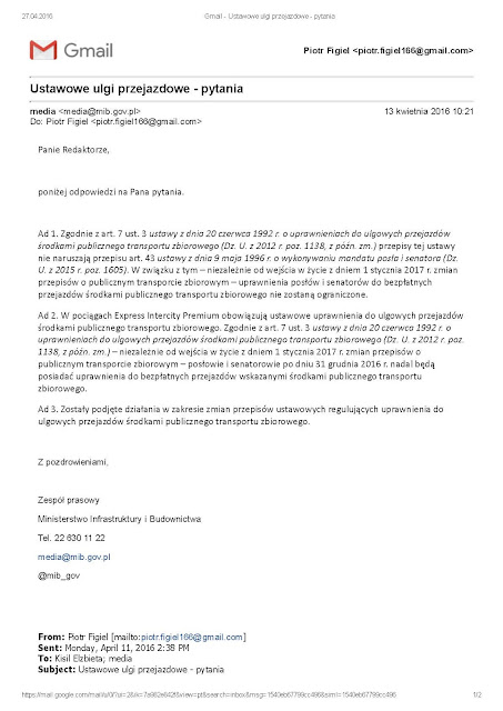 Błękitna chusteczka: Ministerstwo Infrastruktury i Budownictwa o ulgach