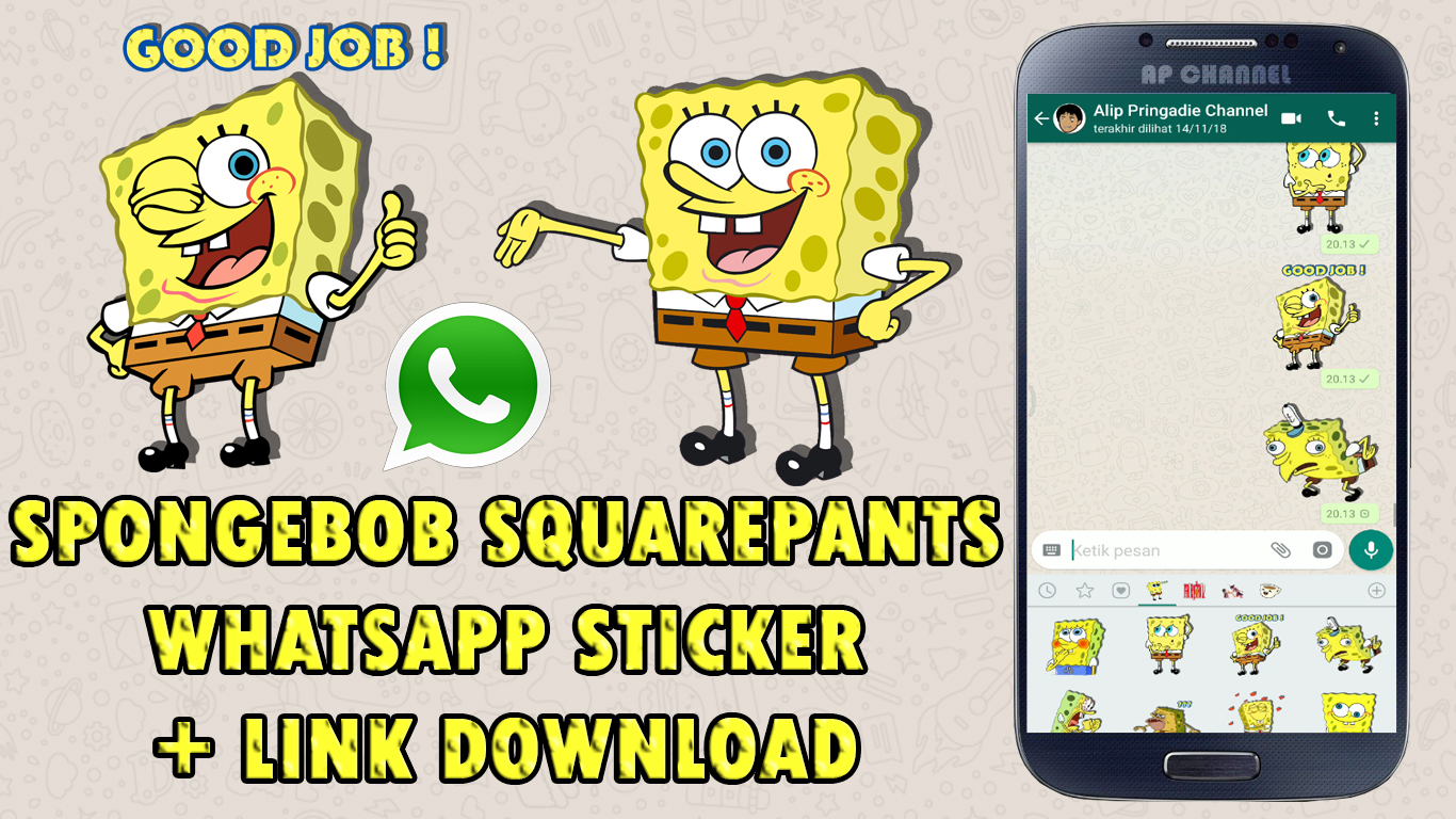 Download Stiker Whatsapp Spongebob Squarepants