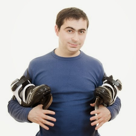 Image credit: <a href='http://www.123rf.com/photo_12388082_men-with-skates-on-white-background.html'>khamidulin / 123RF Stock Photo</a>