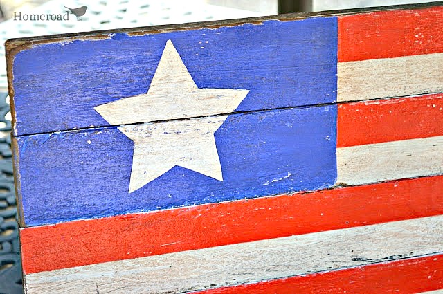 Pallet wood American flag