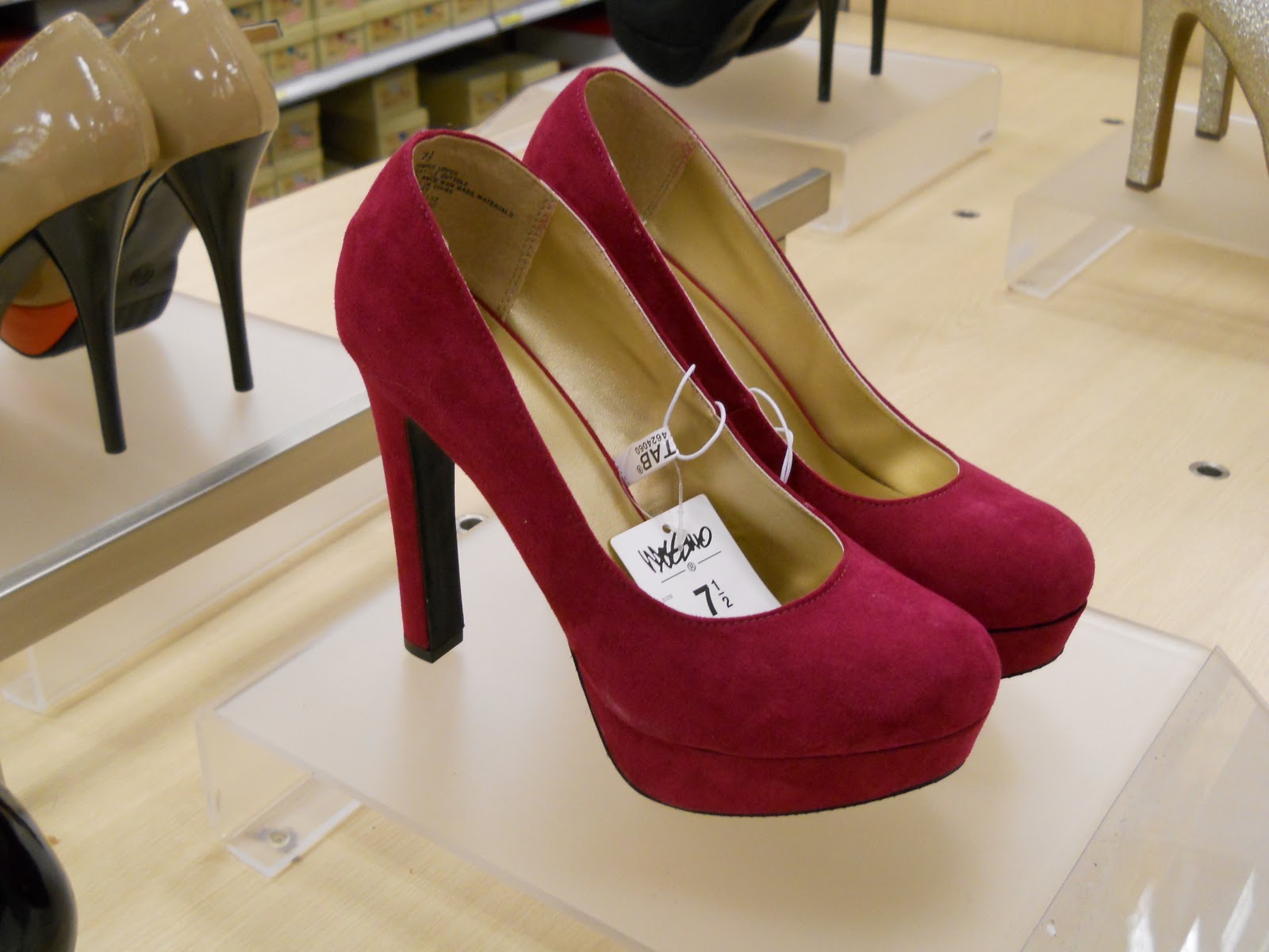 wine colored heels
