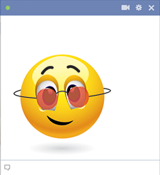 Rose glasses Facebook emoticon