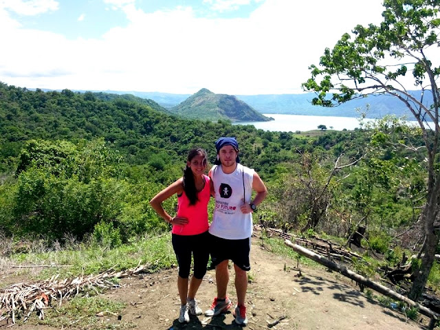 At the top of Taal Volcano
