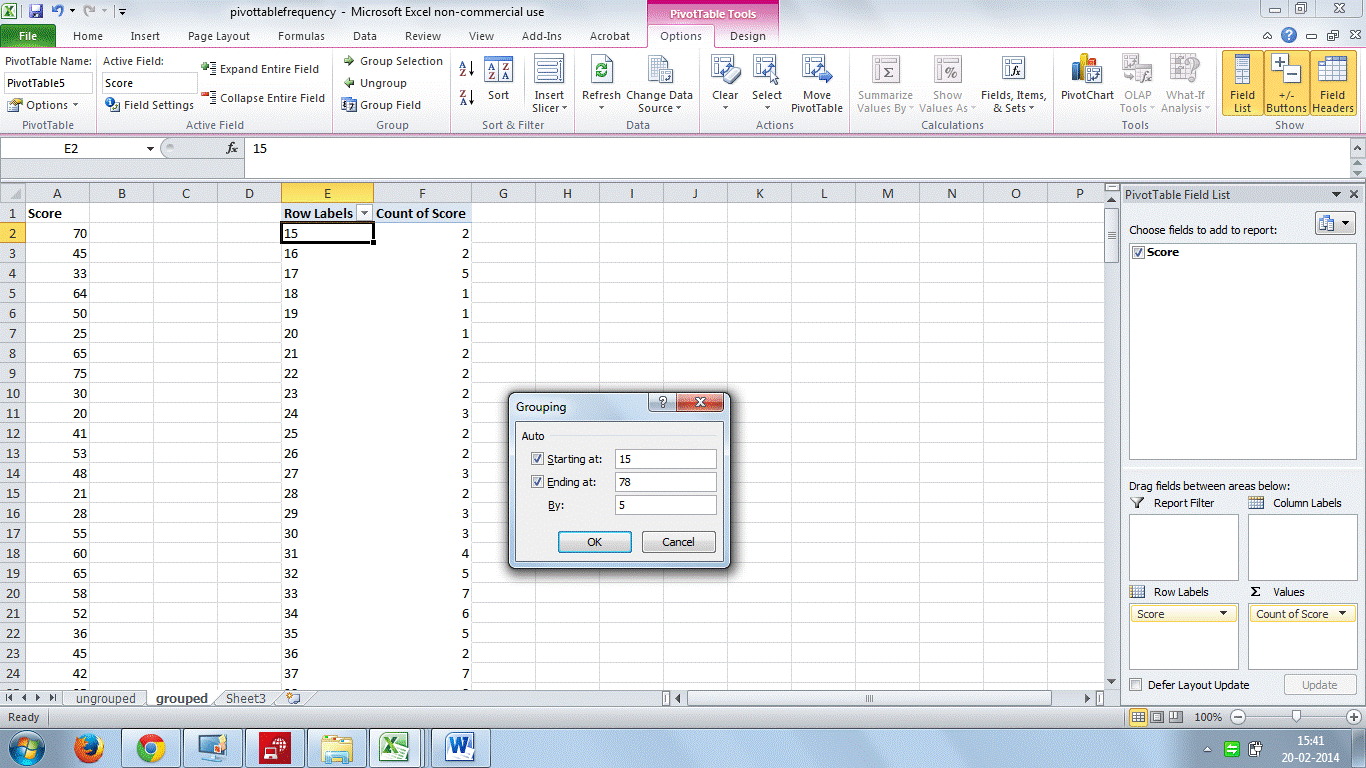 stepping forward to learn excel daily..: Frequency Distribution and ...