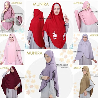 Koleksi Kerudung Bergo Syari Munira MB 01, 06, 07, 08, 09, 10, 11, 12