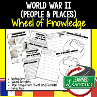 World War II, WWII,  Progressive Era, American History Activity, American History Interactive Notebook, American History Wheel of Knowledge