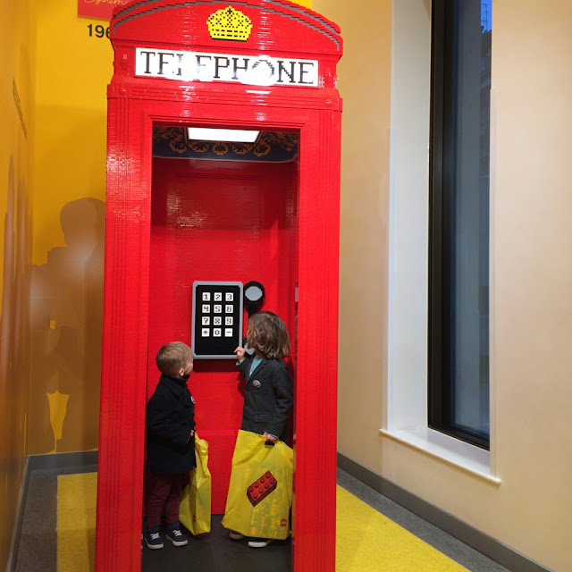 Lego shop London, telephone box