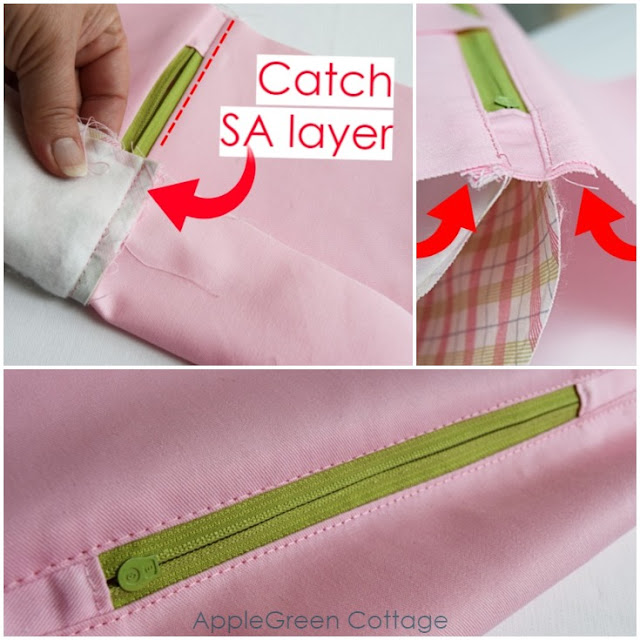 Zipper Pouch For Sewing Notions - Tutorial - AppleGreen Cottage