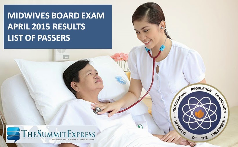 April 2015 Midwifery board exam results