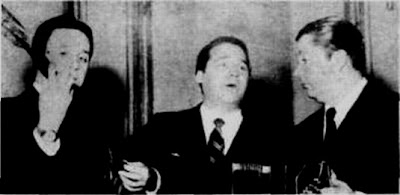 Alberto Marino con Anibal Troilo y Roberto Grela en 1955