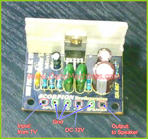 Rangkaian / Kit pengganti Power Audio untuk Mesin TV Kit Power Audio pengganti Blok Audio Amp TV yang Bermasalah