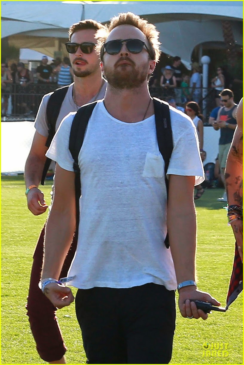 Celeb Diary: Aaron Paul at 2014 Coachella Music Festival