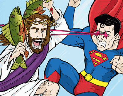Супермен против человека паука пародия. Иисус Христос Супергерой. Иисус и Супергерои. Иисус Супермен. Иисус против Супермена.