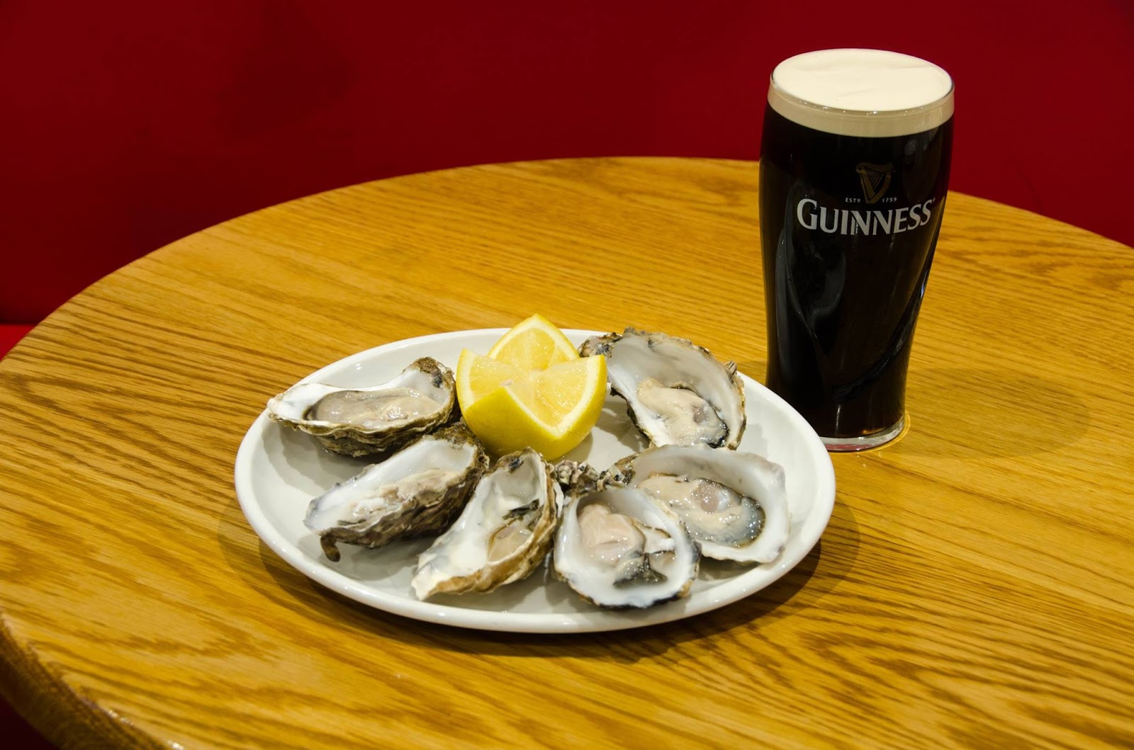 Oysters with Guinness Cream
