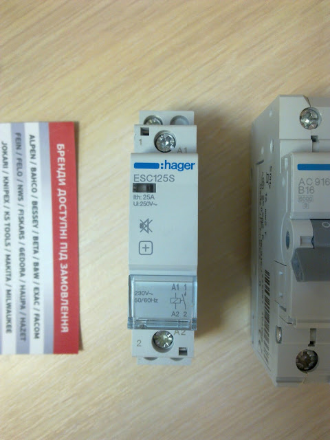 Бесшумный контактор Hager ESC125S