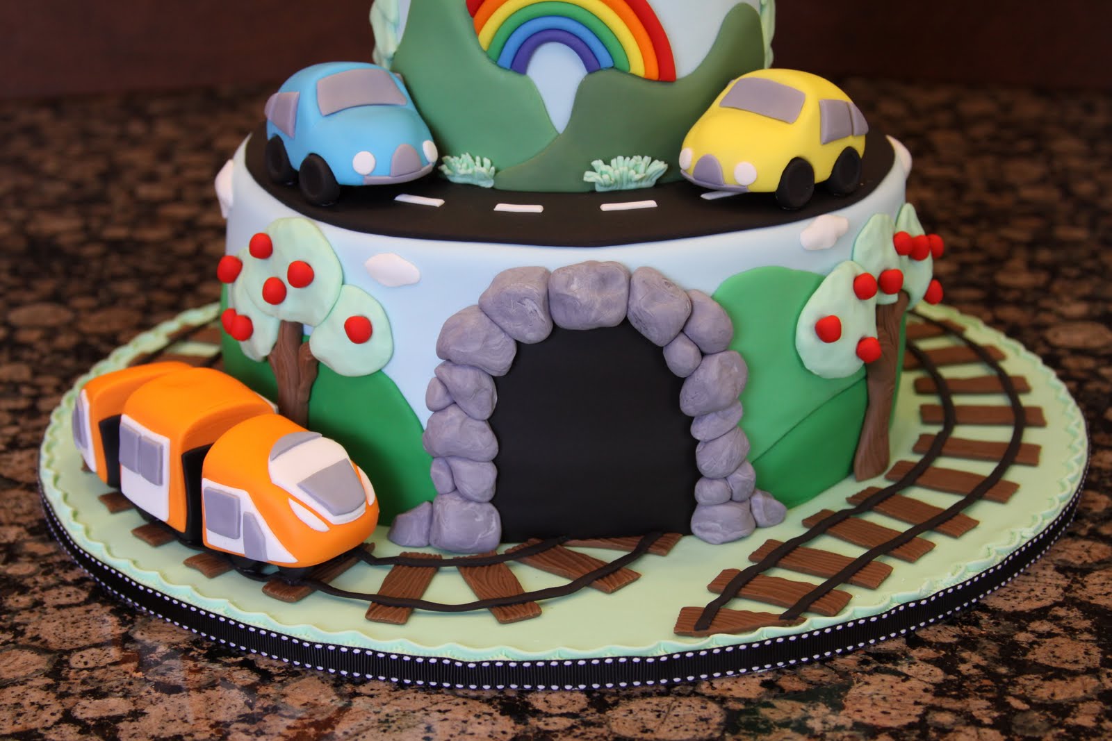 . Transportation Birthday Cake