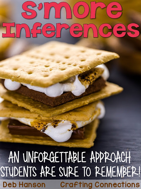 If you are teaching students about making inferences, try the s'more analogy. This blog post contains an inference anchor chart that explains the analogy.