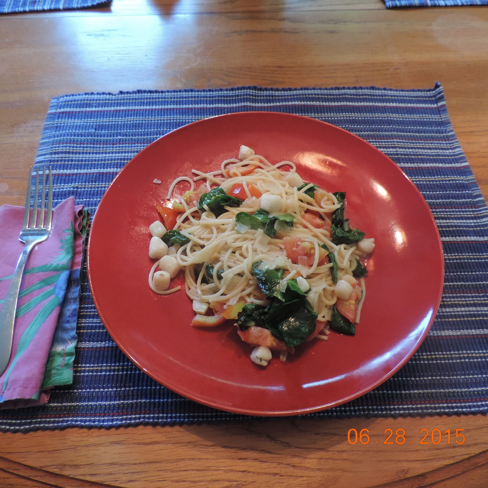 Scallops and Pasta Florentine