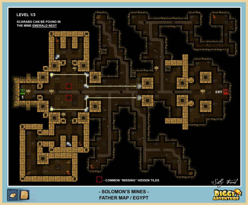 Diggy's Adventure Walkthrough: Egypt Father Quest / Solomons Mines