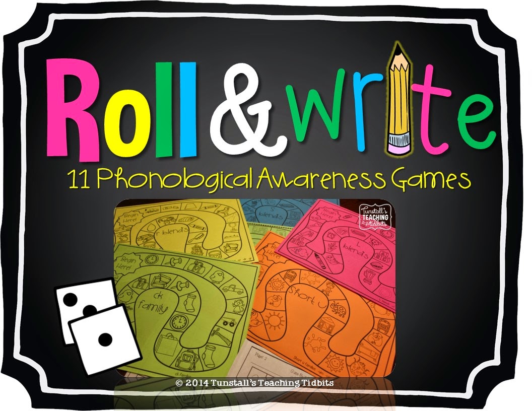 http://www.teacherspayteachers.com/Product/Roll-and-Write-11-Phonological-Awareness-Games-1301398