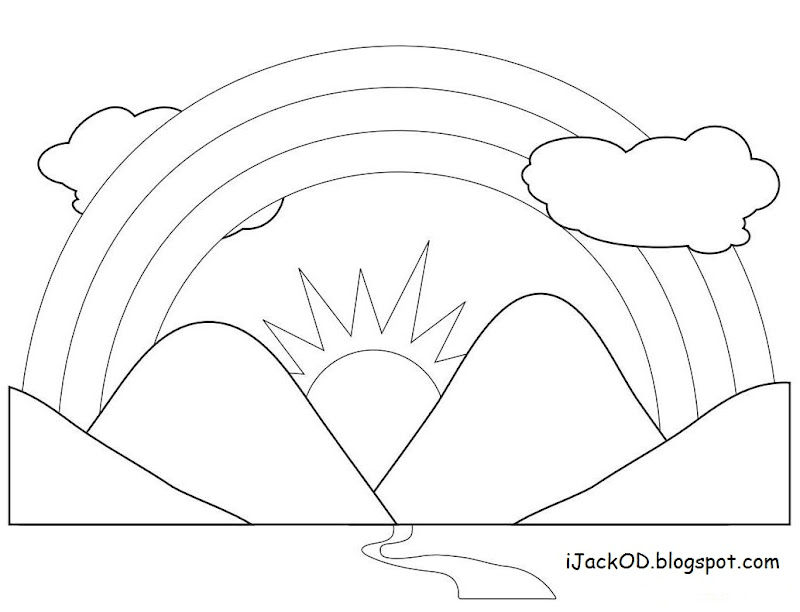 Coloring Pages Of Rainbows   Best Coloring Pages Collections