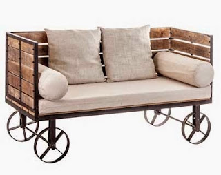 carro sofa recibidor rustico