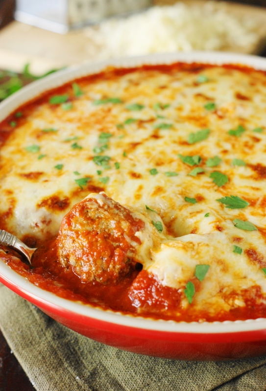 Easy Meatball Parmesan Casserole The Kitchen Is My Playground