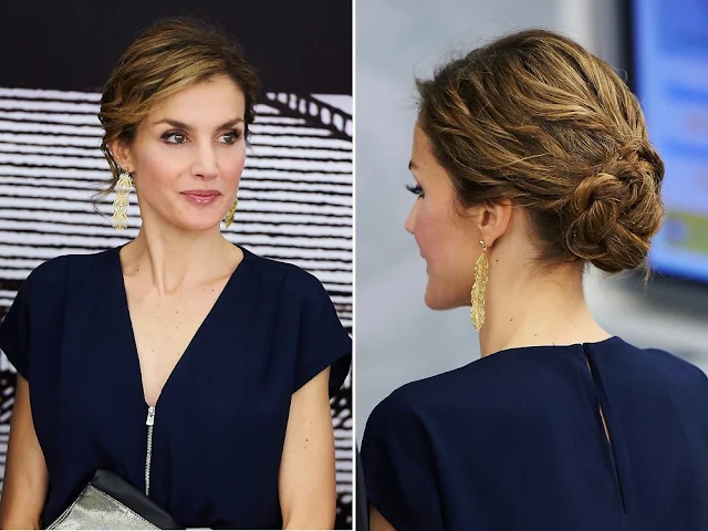  Queen Letizia of Spain attend the opening of 'Teresa de Jesus' exhibition at the National Library 