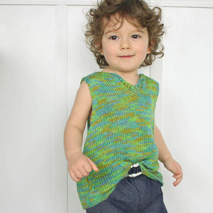 Toddler Tank Top Free Knitting Pattern - Gina Michele