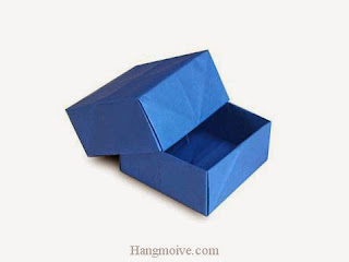 Cách gấp, xếp hộp quà tặng hình vuông dày bằng giấy origami - Video hướng dẫn xếp hình trái tim quà tặng - How to fold a Box