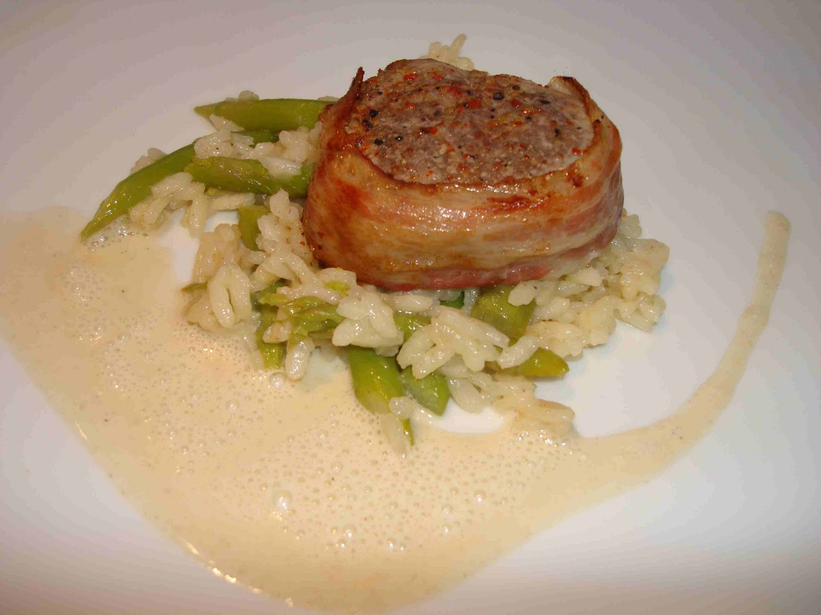 bushcooks kitchen: Kalbsfilet im Speckmantel, Spargel-Risotto ...