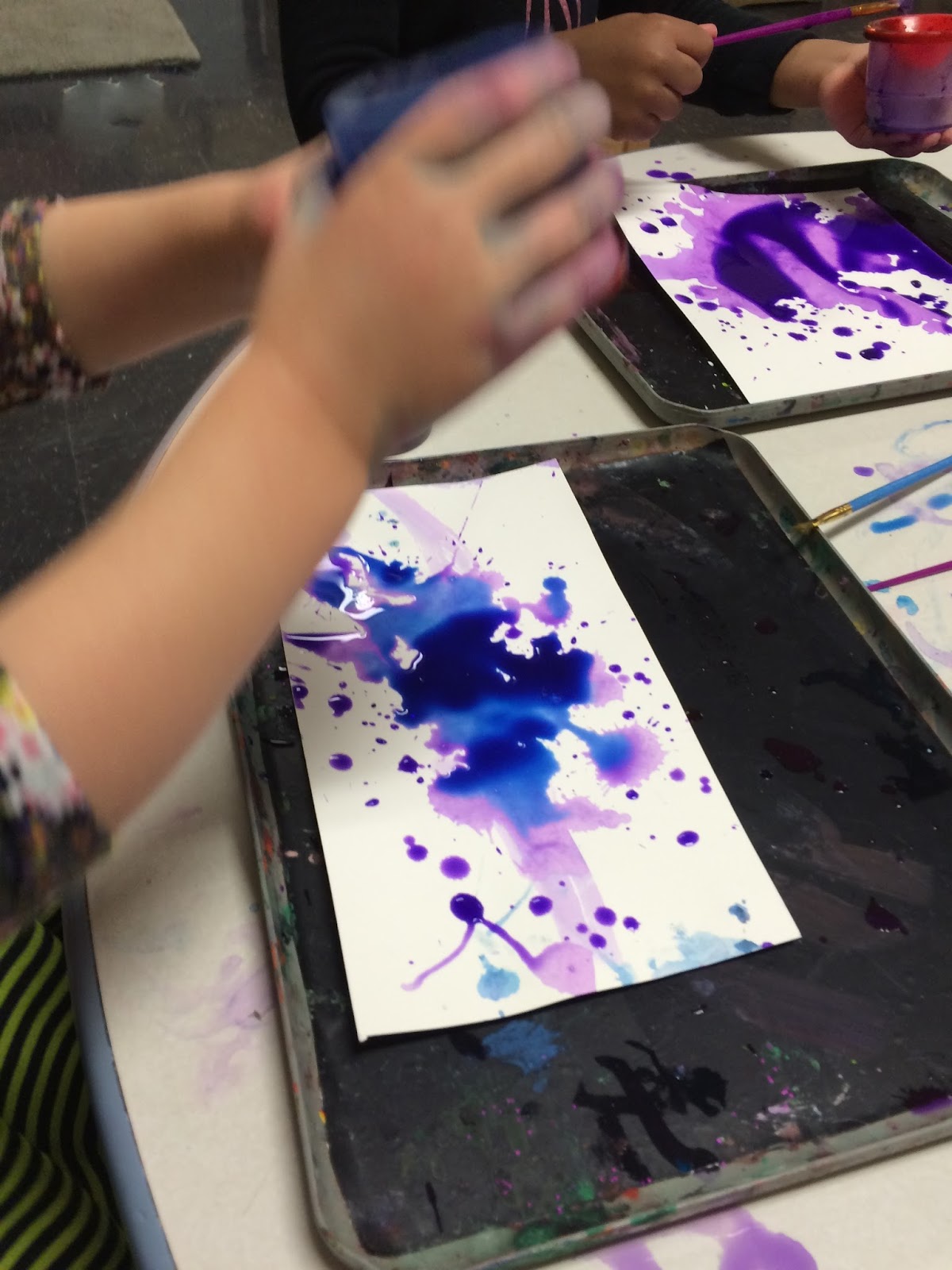 Explore Inspire EC Painting Their Way Pouring Paint