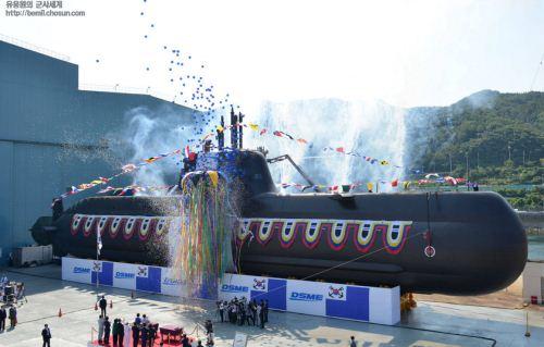 Peluncuran kapal selam Tipe 214 Korea Selatan