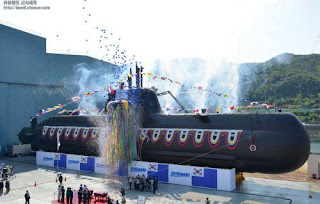 Peluncuran kapal selam Tipe 214 Korea Selatan