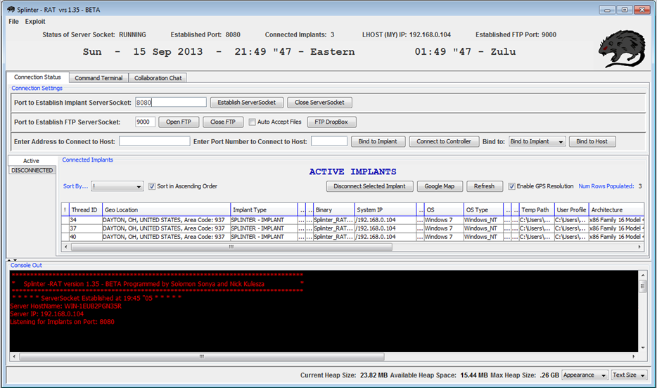 [Splinter] RAT open source - PenTest Tools