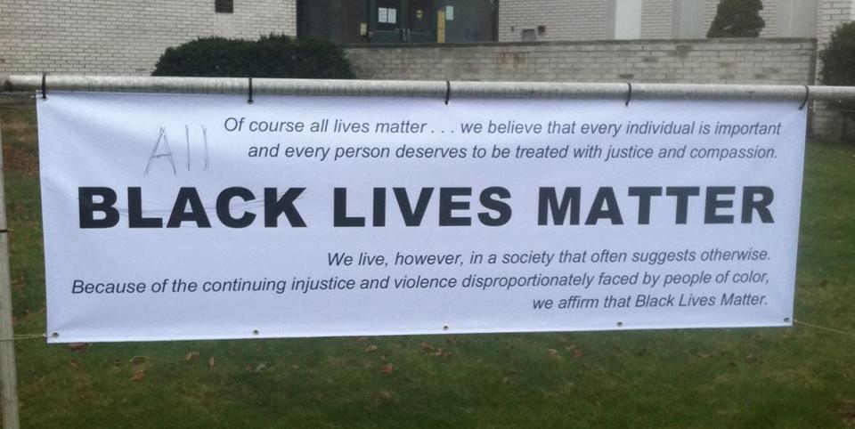 The Liberal Pulpit Uus And Black Lives Matter Banners