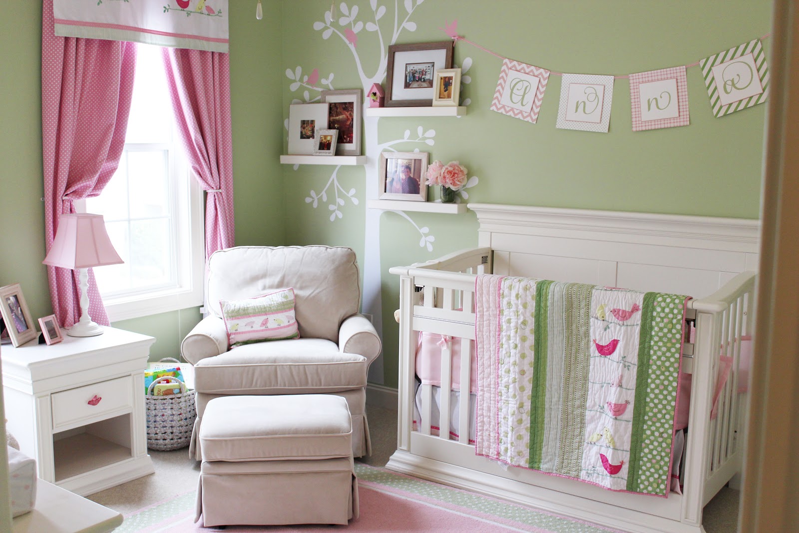 Anna S Pink And Green Nursery Free Printable Izzy Designs Llc
