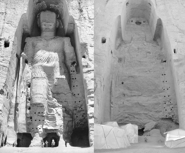 Taller Buddha of Bamiyan 1963 and 2008 after destruction Taller Buddha of Bamiyan 1963 and 2008 after destruction