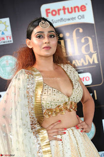 Apoorva in Cream Deep Neck Choli Ghagra WOW at IIFA Utsavam Awards 2017  (Telugu and Kannada) Day 2  Exclusive 05