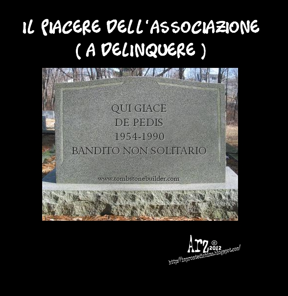 Impronte di china De Pedis e la tomba il piacere di non essere soli.