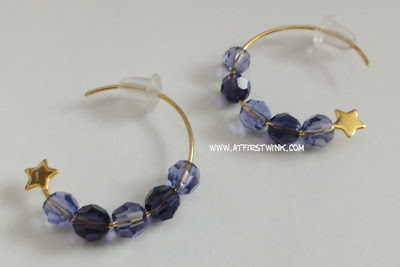 handmade swarovski earrings purple light purple