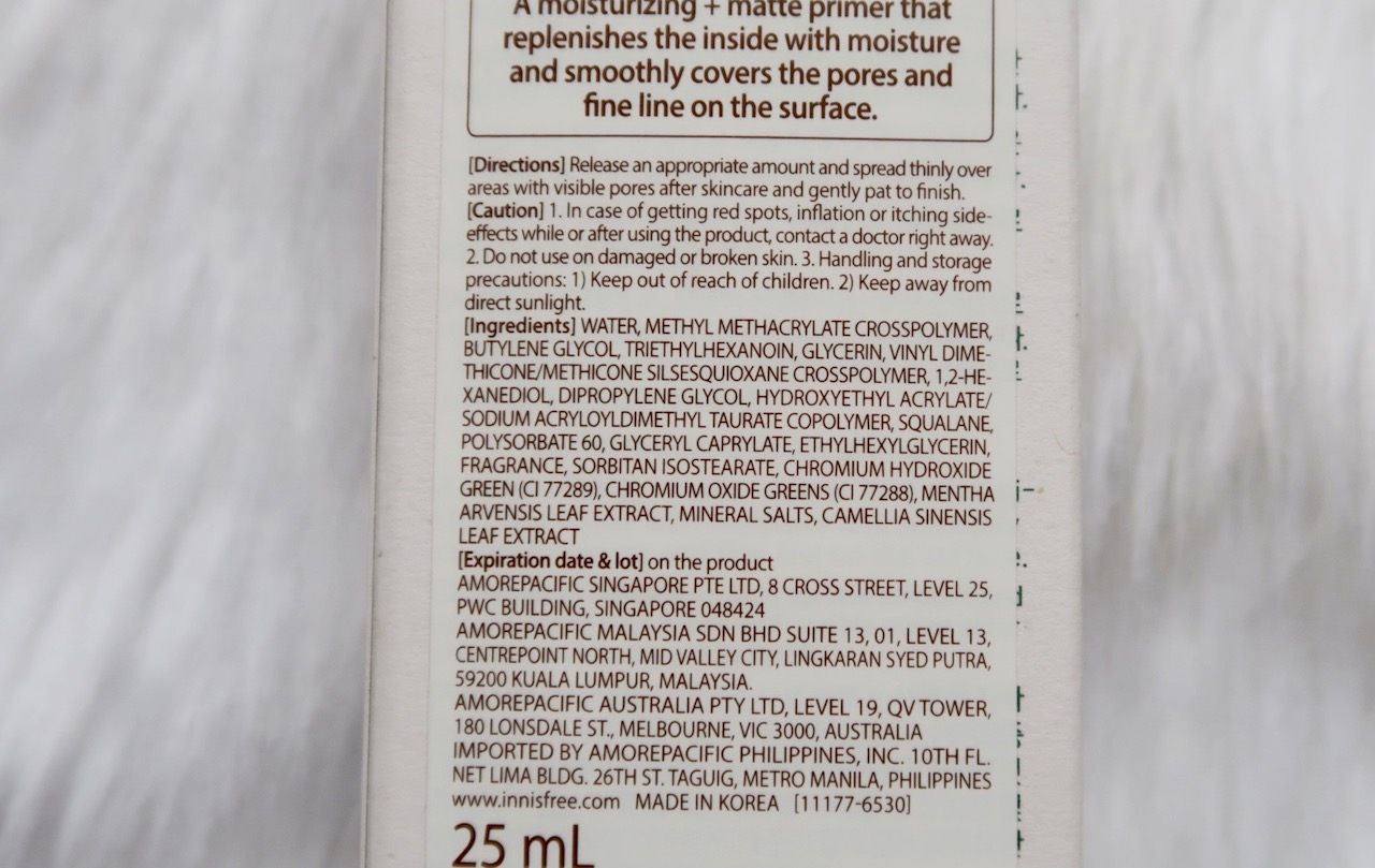 Innisfree No Sebum Setting Spray, Mineral Powder, and Primer Review