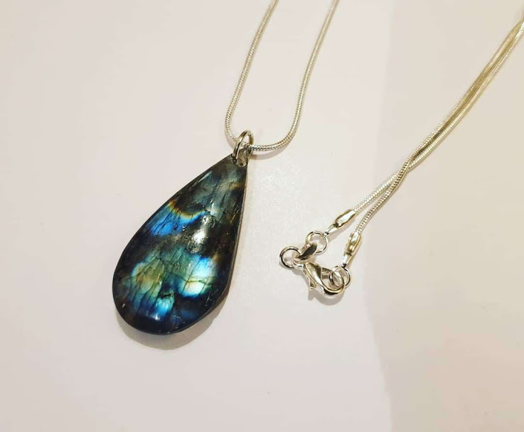 Labradorite Teardrop Necklace