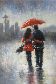 love couple image in rain