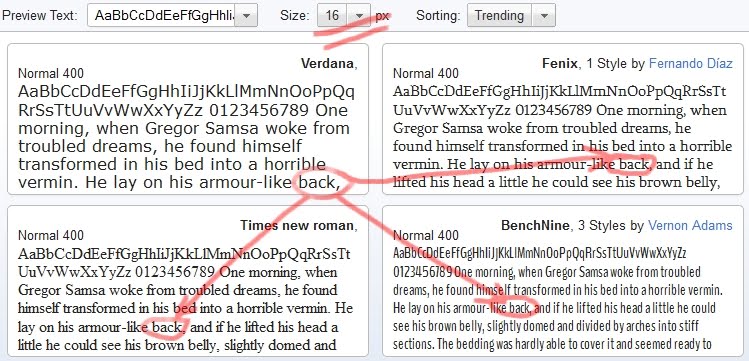 distinto tamaño para el mismo font-size