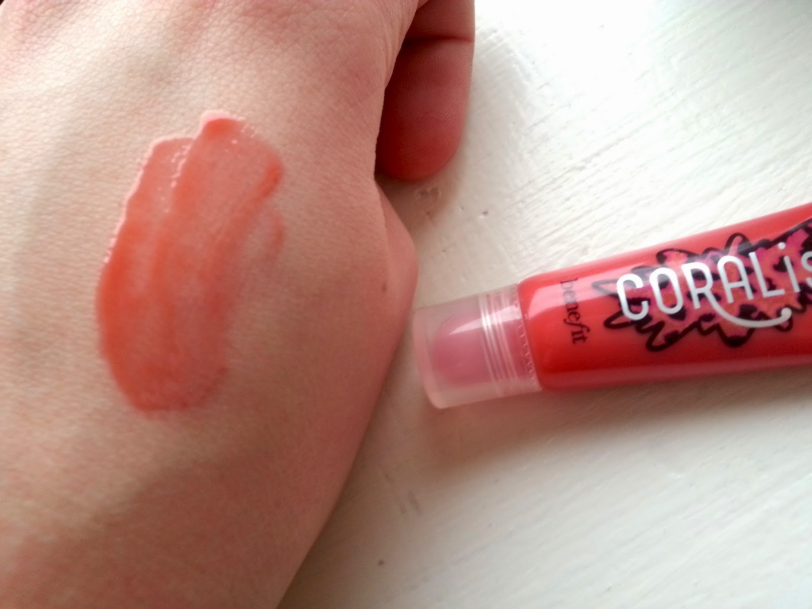 Benefit Coralista Lipgloss Swatch Review