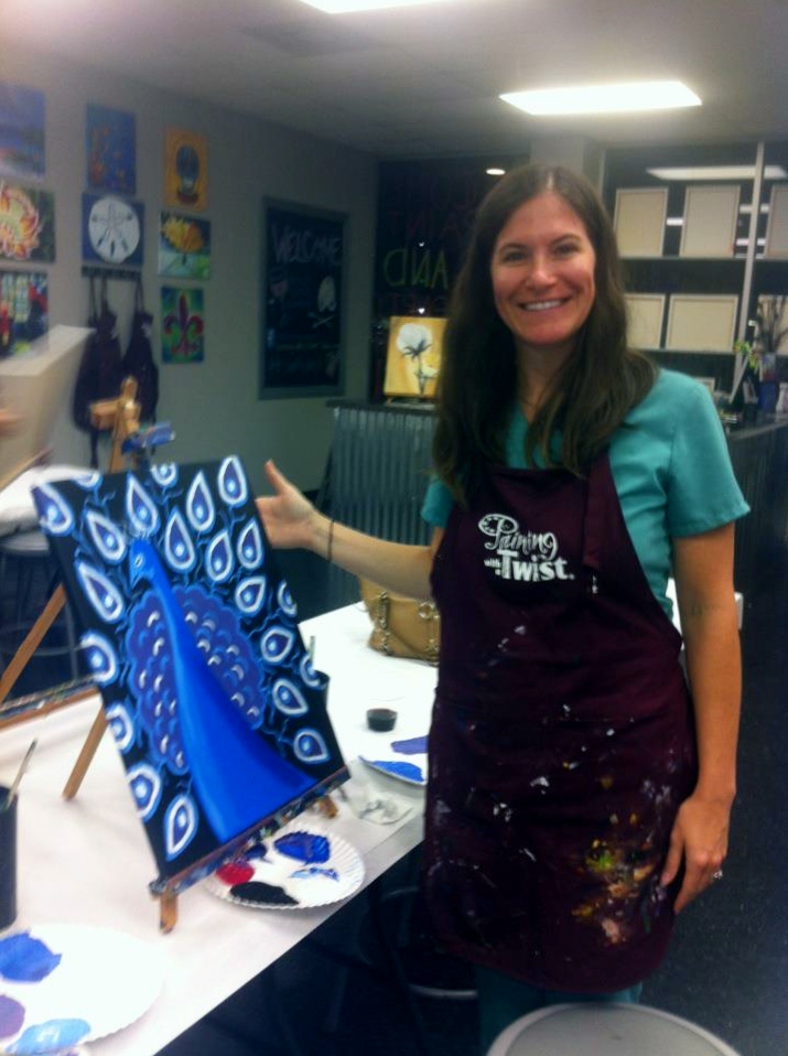 Alpha Chi Omega TallahasseeThomasville Painting with a Twist Recap TBT