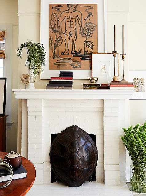 Mantel Display Tour an artists home