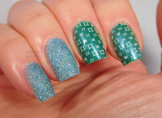Lacquer or Leave Her!: NOTD: UberChic Beauty 17-03 over Zoya Bay & Blue ...